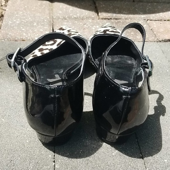 ☄Nwot franco sarto leopard pointy toe low wedge - Picture 2 of 4